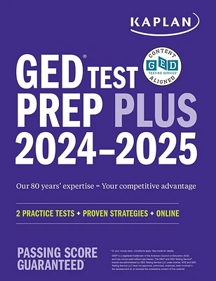 GED Test Prep Plus 2024-2025: Includes 2 Full Length Practice Tests, 1000+ Practice Questions, and 60+ Online Videos (Kaplan Test Prep) (Paperback)