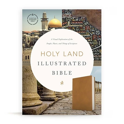 CSB Holy Land Illustrated Bible, Ginger LeatherTouch: A Visual Exploration of the People, Places, and Things of Scripture (Leather / fine binding)