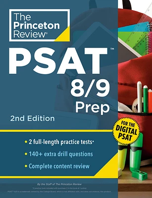 Princeton Review PSAT 8/9 Prep, 2nd Edition: 2 Practice Tests + Content Review + Strategies for the Digital PSAT 8/9 (College Test Preparation) (Paperback)