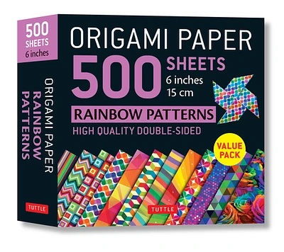 Origami Paper 500 Sheets Rainbow Patterns 6 (15 CM): Tuttle Origami Paper: Double-Sided Origami Sheets Printed with 12 Different Designs (Instructions (Loose Leaf)