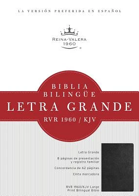 RVR 1960/KJV Biblia bilingüe letra grande, negro tapa dura (Large Print / Hardcover)