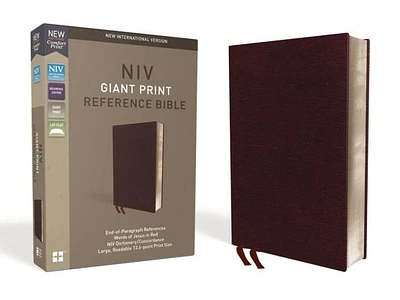 NIV, Reference Bible, Giant Print, Bonded Leather, Burgundy, Red Letter Edition, Comfort Print (Large Print / Bonded Leather)