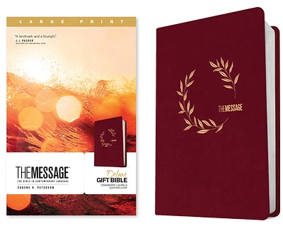 The Message Deluxe Gift Bible, Large Print (Leather-Look