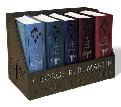 George R. R. Martin's A Game of Thrones Leather-Cloth Boxed Set (Song of Ice and Fire Series): A Game of Thrones, A Clash of Kings, A Storm of Swords, A Feast for Crows, and A Dance with Dragons (A Song of Ice and Fire) (Boxed Set)