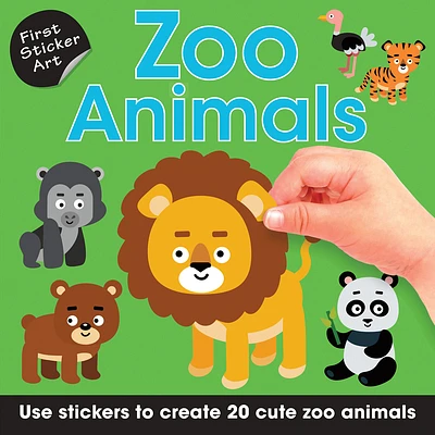 First Sticker Art: Zoo Animals: Use Stickers to Create 20 Cute Zoo Animals (Paperback)