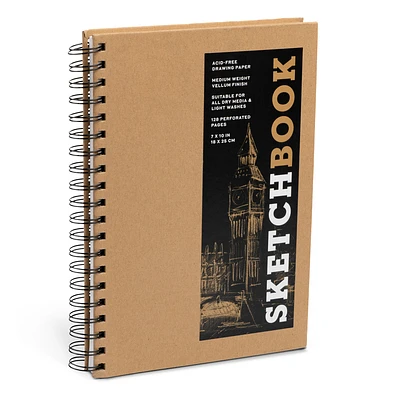 Sketchbook (Basic Medium Spiral Kraft) (Hardcover)