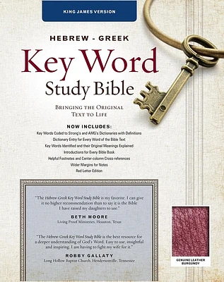 Hebrew-Greek Key Word Study Bible-KJV (Key Word Study Bibles) (Leather)