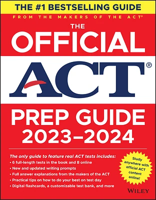 The Official ACT Prep Guide 2023-2024: Book + 8 Practice Tests + 400 Digital Flashcards + Online Course (Paperback)