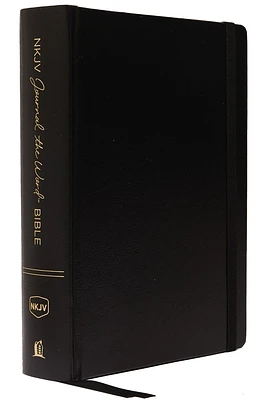 NKJV, Journal the Word Bible, Hardcover, Black, Red Letter Edition, Comfort Print: Reflect, Journal, or Create Art Next to Your Favorite Verses (Hardcover)