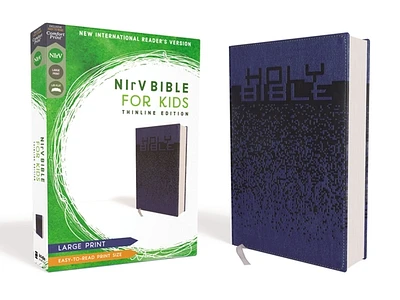 Nirv, Bible for Kids, Large Print, Leathersoft, Blue, Comfort Print: Thinline Edition (Large Print / Leather)