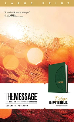 The Message Deluxe Gift Bible, Large Print (Leather-Look