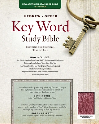 Hebrew-Greek Key Word Study Bible-NASB: Key Insights Into God's Word (Key Word Study Bibles) (Bonded Leather)