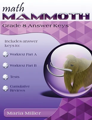 Math Mammoth Grade 8 Answer Keys (Paperback)