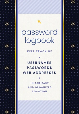 Password Logbook (Black & Gold): Keep Track of Usernames, Passwords, Web Addresses in One Easy and Organized Location (Hardcover)