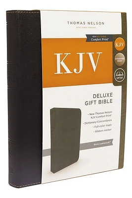 KJV, Deluxe Gift Bible, Imitation Leather, Black, Red Letter Edition (Imitation Leather)