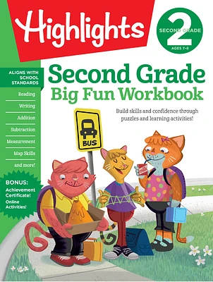 Second Grade Big Fun Workbook: 256-Page Skills Workbook for Grade 2, Language Arts, Math, Social Studies and More School Practice Activities (Highlights Big Fun Activity Workbooks) (Paperback)