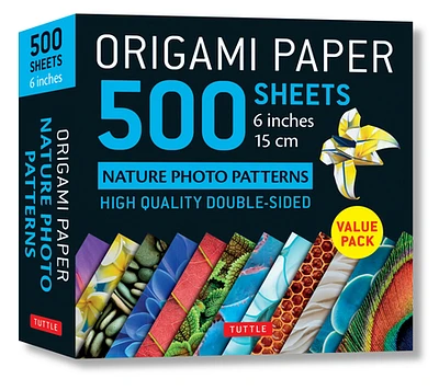 Origami Paper 500 Sheets Nature Photo Patterns 6 (15 CM): Tuttle Origami Paper: Double-Sided Origami Sheets Printed with 12 Different Designs (Instruc (Loose Leaf)