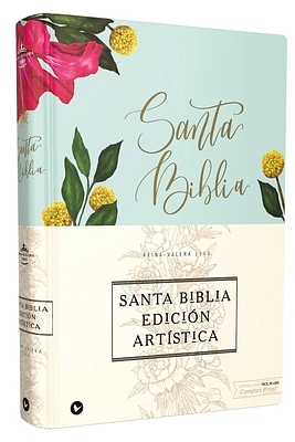 Rvr60, Santa Biblia, Edición Artística, Tapa Dura/Tela, Floral, Arte Con Bordes Dorados, Palabras de Jesús En Rojo, Comfort Print (Hardcover)