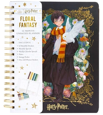 Harry Potter: Floral Fantasy 12-Month Undated Planner: (Harry Potter School Planner School, Harry Potter Gift, Harry Potter Stationery, Undated Planner) (Hardcover)