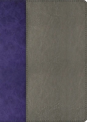 The Jeremiah Study Bible, NKJV: Gray and Purple LeatherLuxe Limited Edition: What It Says. What It Means. What It Means For You. (Leather / fine binding)