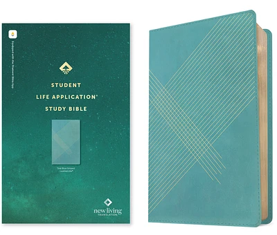 NLT Student Life Application Study Bible, Filament Enabled (Leatherlike, Teal Blue Striped, Red Letter) (Imitation Leather)