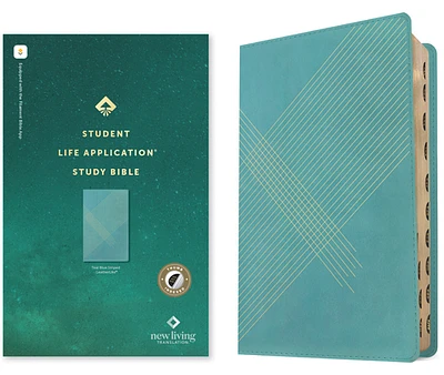 NLT Student Life Application Study Bible, Filament Enabled (Leatherlike, Teal Blue Striped, Indexed, Red Letter) (Imitation Leather)