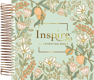 NLT Dayspring Inspire Illustrating Bible, Filament Enabled (Spiral Bound, Mint Floral Garden) (Spiral)