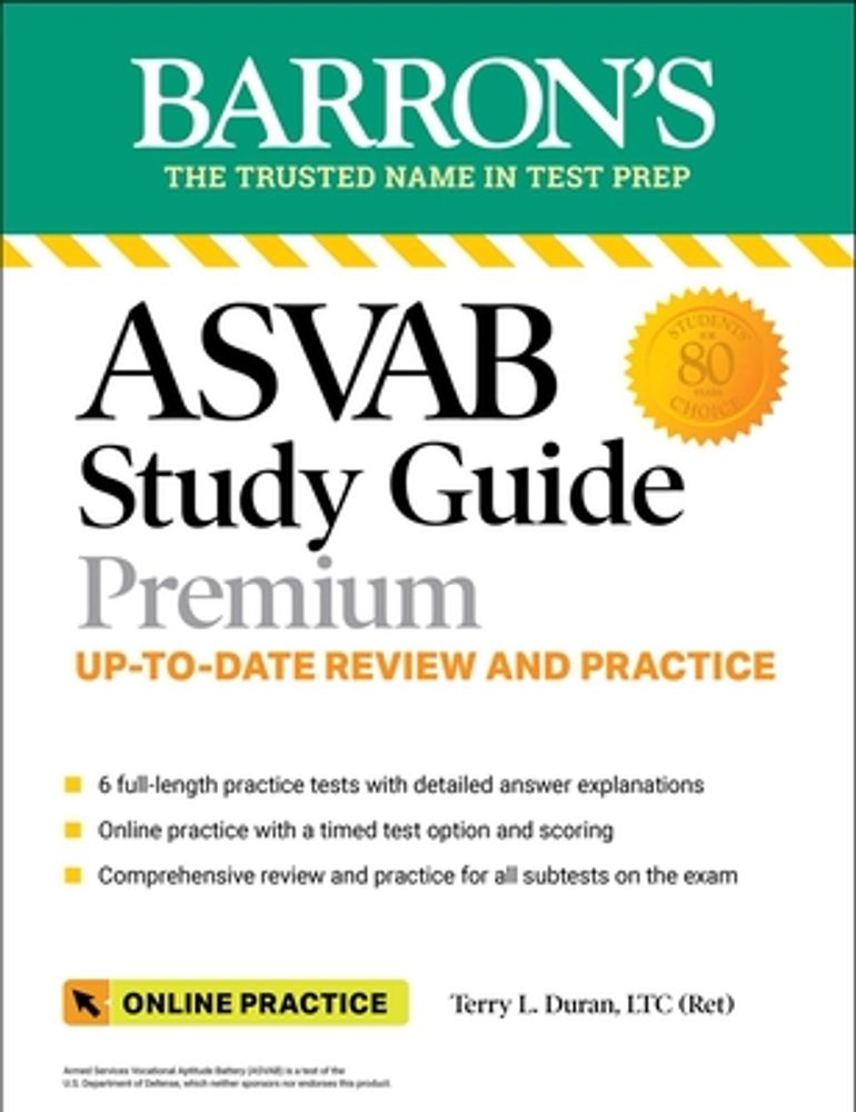 Review　Tests　Practice　Hawthorn　ASVAB　Terry　Premium:　Practice　Duran　Online　L.　Comprehensive　Guide　Study　Mall
