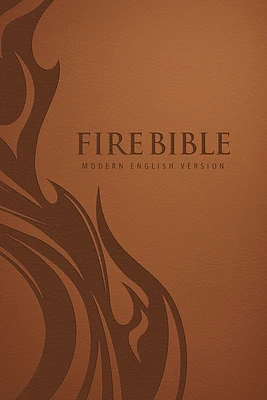 Mev Fire Bible: Brown Leather-Like Cover - Modern English Version (Imitation Leather)