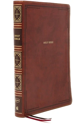 Kjv, Thinline Bible, Giant Print, Leathersoft, Brown, Thumb Indexed, Red Letter Edition, Comfort Print: Holy Bible, King James Version (Large Print / Imitation Leather)