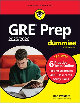 GRE Prep 2025/2026 for Dummies: Book + 6 Practice Tests + 400 Flashcards Online (Paperback)