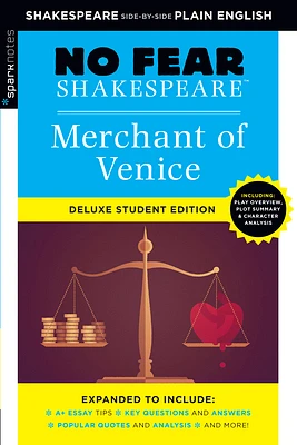 Merchant of Venice: No Fear Shakespeare Deluxe Student Editions - Shakespeare Side-By-Side Plain English (Sparknotes No Fear Shakespeare) (Paperback)