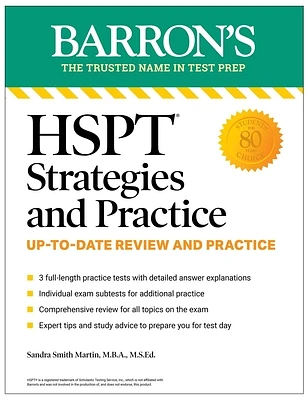 HSPT Strategies and Practice, Second Edition: Prep Book with 3 Practice Tests + Comprehensive Review + Practice + Strategies (Barron's Test Prep) (Paperback)