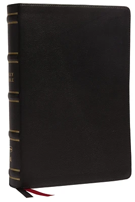 Nkjv, Single-Column Wide-Margin Reference Bible, Genuine Leather, Black, Red Letter, Comfort Print: Holy Bible, New King James Version (Leather)