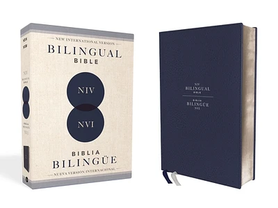 Niv/NVI Bilingual Bible, Revised Text 2022, Leathersoft, Navy / Niv/Nvi, Biblia Bilingüe, Revisión 2022, Leathersoft, Azul Añil (Leather)