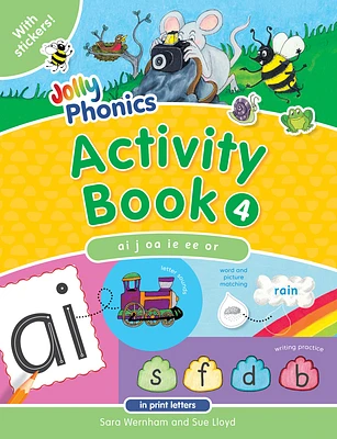 Jolly Phonics Activity Book 4: In Print Letters (American English Edition) (Paperback)