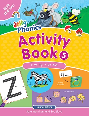 Jolly Phonics Activity Book 5: In Print Letters (American English Edition) (Paperback)