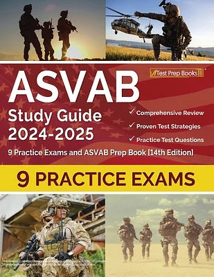 ASVAB Study Guide 2024-2025: 9 Practice Exams and ASVAB Prep Book [14th Edition] (Paperback)