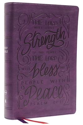 Nkjv, Giant Print Center-Column Reference Bible, Verse Art Cover Collection, Leathersoft, Purple, Red Letter, Comfort Print: Holy Bible, New King Jame (Imitation Leather)