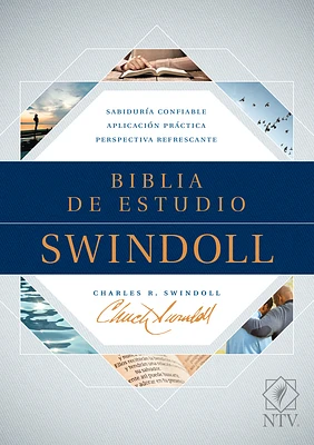 Biblia de Estudio Swindoll Ntv (Tapa Dura, Azul, Índice) (Hardcover)