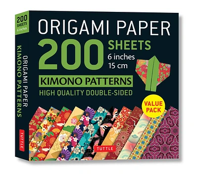 Origami Paper 200 Sheets Kimono Patterns 6 (15 CM): Tuttle Origami Paper: Double-Sided Origami Sheets Printed with 12 Patterns (Instructions for 6 Pro (Loose Leaf)