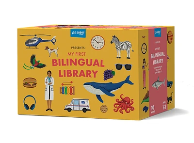 My First Bilingual Library: A Spanish-English Vocabulary Board Book Set of Colors, Numbers, Animals, ABCs, and More (Sí Sabo Kids #2) (Boxed Set)