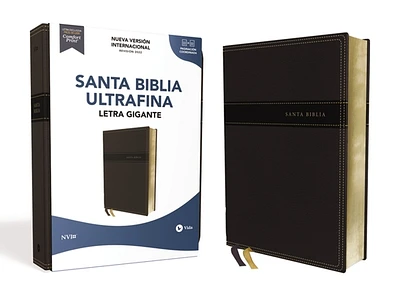 Nvi, Santa Biblia, Revisión 2022, Ultrafina, Letra Gigante, Leathersoft, Negro, Palabras de Jesús En Rojo, Comfort Print (Leather)