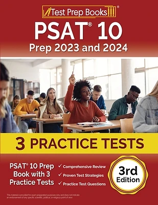 PSAT 10 Prep 2023 and 2024: PSAT 10 Prep Book with 3 Practice Tests [3rd Edition] (Paperback)