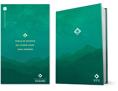 Biblia de Estudio del Diario Vivir Para Jóvenes Ntv Con Filament (Tapa Dura, Verde, Letra Roja) (Hardcover)