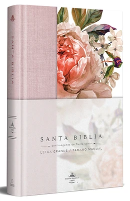 Biblia Reina Valera 1960 letra grande. Tapa Dura, Tela rosada con flores, tamaño  manual / Bible RVR 1960. Handy Size, Large Print, Hardcover, Pink (Large Print / Hardcover)