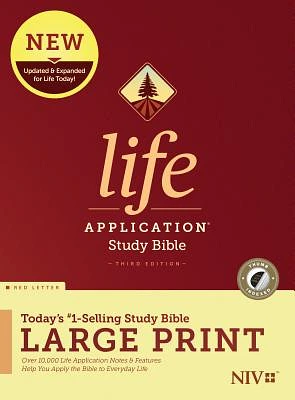 NIV Life Application Study Bible, Third Edition, Large Print (Red Letter, Hardcover, Indexed) (Large Print / Hardcover)