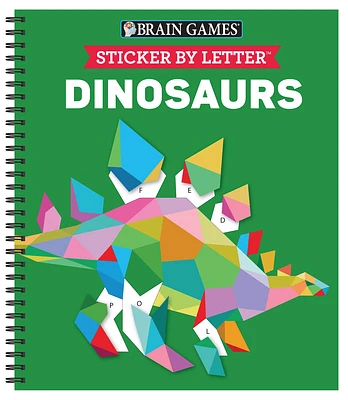 Brain Games - Sticker by Letter: Dinosaurs (Sticker Puzzles - Kids Activity Book) [With Sticker(s)] (Spiral)