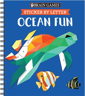 Brain Games - Sticker by Letter: Ocean Fun (Sticker Puzzles - Kids Activity Book) [With Sticker(s)] (Spiral)