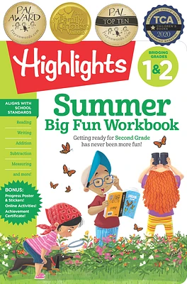 Summer Big Fun Workbook Bridging Grades 1 & 2: Summer Before Second Grade Prep Workbook for Spelling, Reading Comprehension, Language Arts and More (Highlights Summer Learning) (Paperback)